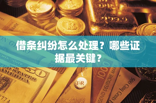 济南借条纠纷怎么处理？哪些证据最关键？