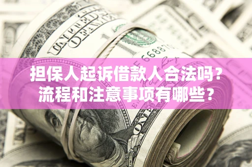 济南担保人起诉借款人合法吗？流程和注意事项有哪些？