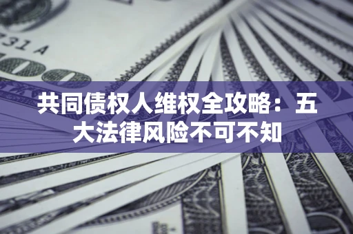 济南共同债权人维权全攻略：五大法律风险不可不知