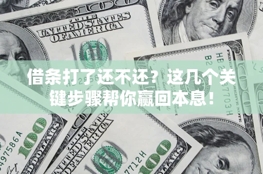 济南借条打了还不还？这几个关键步骤帮你赢回本息！