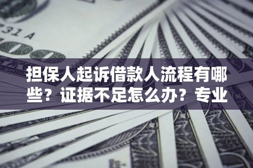 济南担保人起诉借款人流程有哪些？证据不足怎么办？专业律师解答