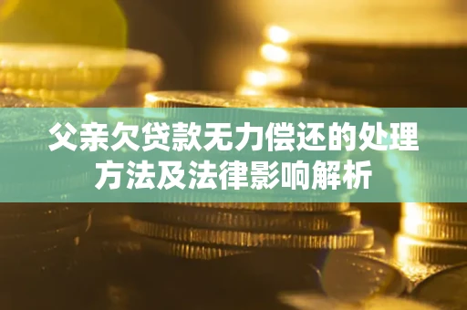 济南父亲欠贷款无力偿还的处理方法及法律影响解析
