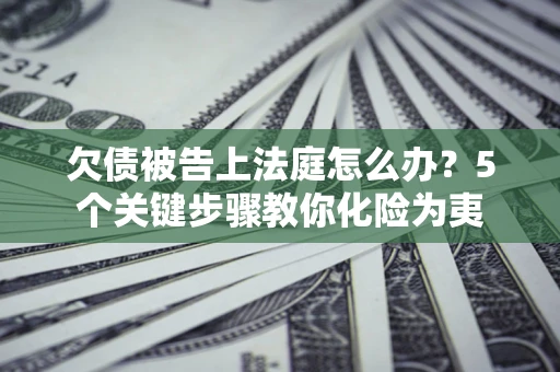 济南欠债被告上法庭怎么办？5个关键步骤教你化险为夷