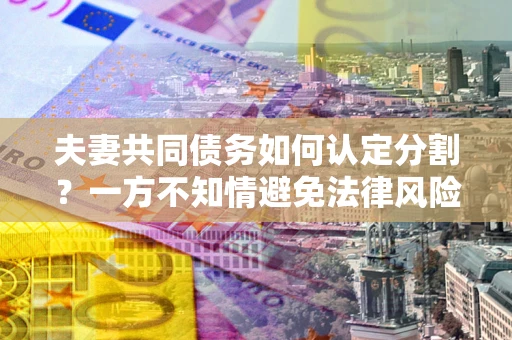 济南夫妻共同债务如何认定分割？一方不知情避免法律风险必看！